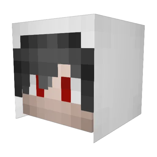 Rarer Minecraft avatar head, 3D render