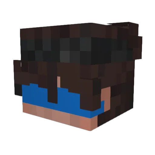 RareshMic Minecraft avatar head, 3D render