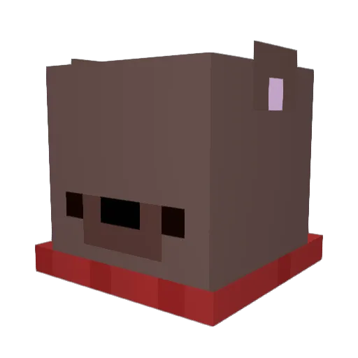 Raresqq Minecraft avatar head, 3D render