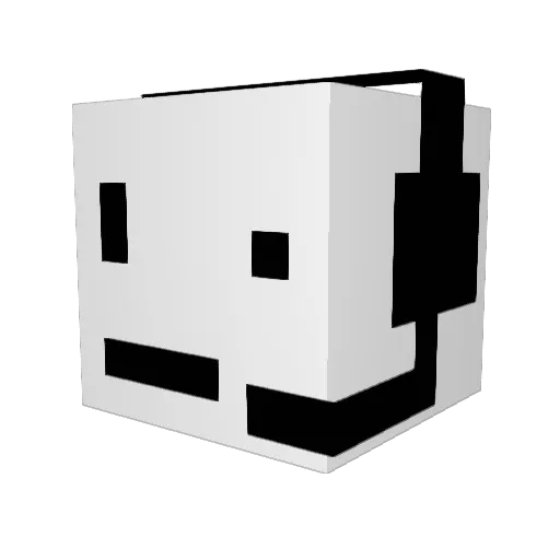 Raresste Minecraft avatar head, 3D render