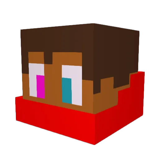 Rarge19 Minecraft avatar head, 3D render