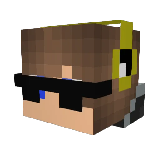 RaricanAmerican Minecraft avatar head, 3D render