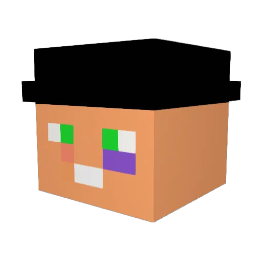 Rarrih9 Minecraft avatar head, 3D render