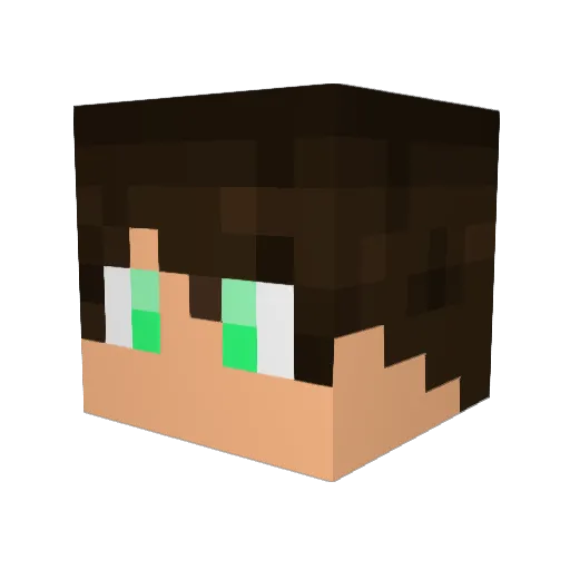 Raryn Minecraft avatar head, 3D render