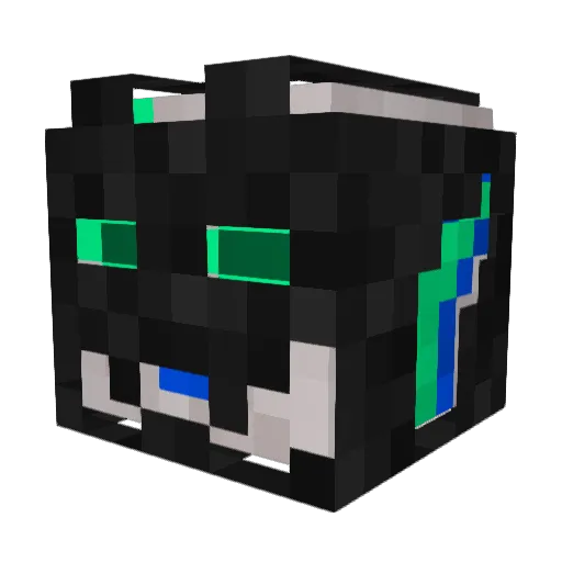 Ras0 Minecraft avatar head, 3D render