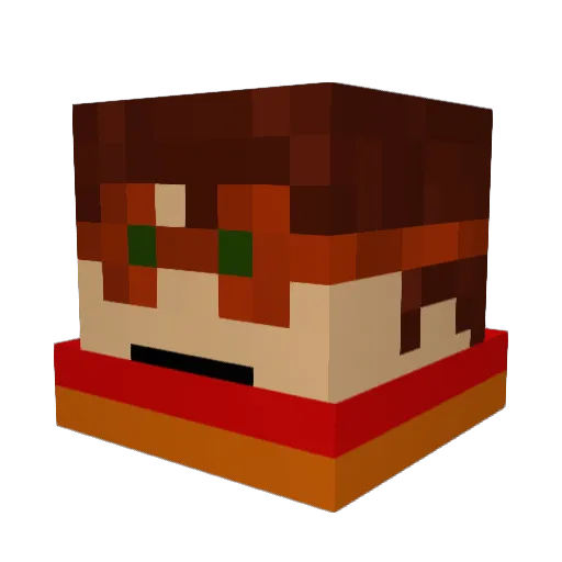 RasAlFool Minecraft avatar head, 3D render