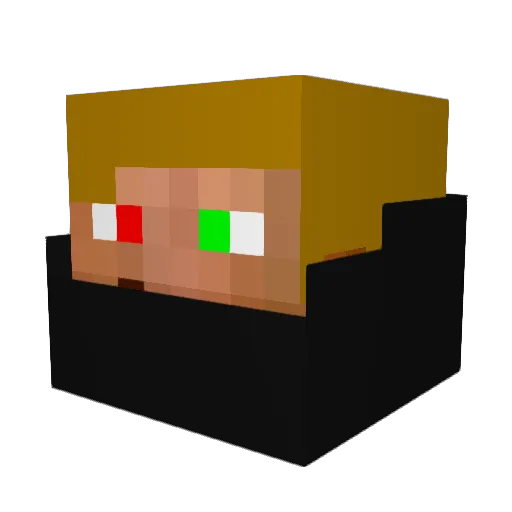 RasRan Minecraft avatar head, 3D render