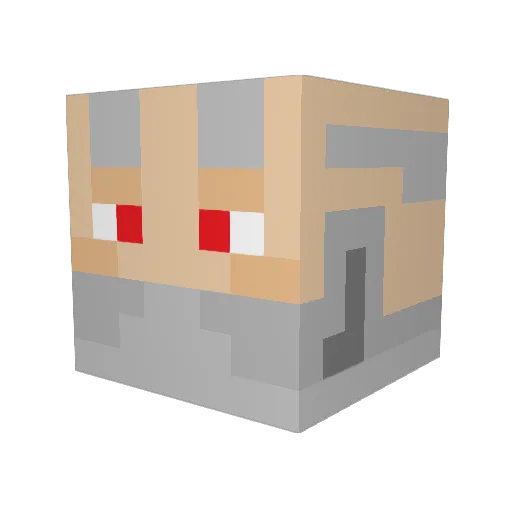 Rasak Minecraft avatar head, 3D render