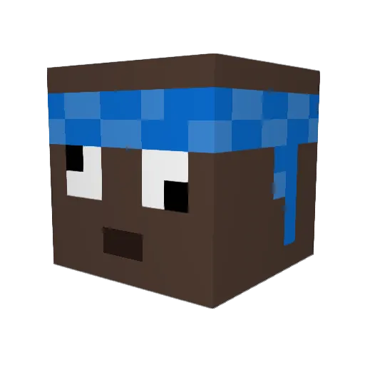Rasaq Minecraft avatar head, 3D render