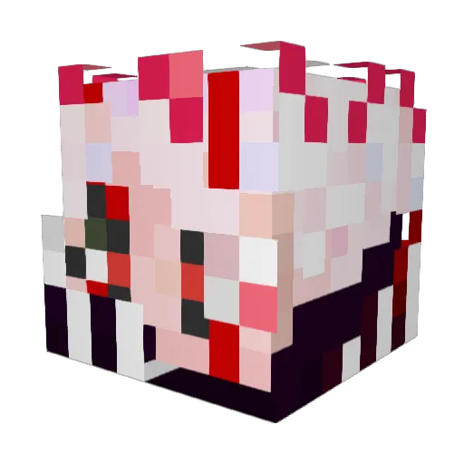 RasburrahPie Minecraft avatar head, 3D render