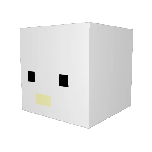 Rasca10 Minecraft avatar head, 3D render