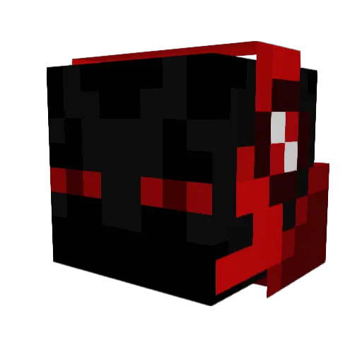Rascaldg Minecraft avatar head, 3D render