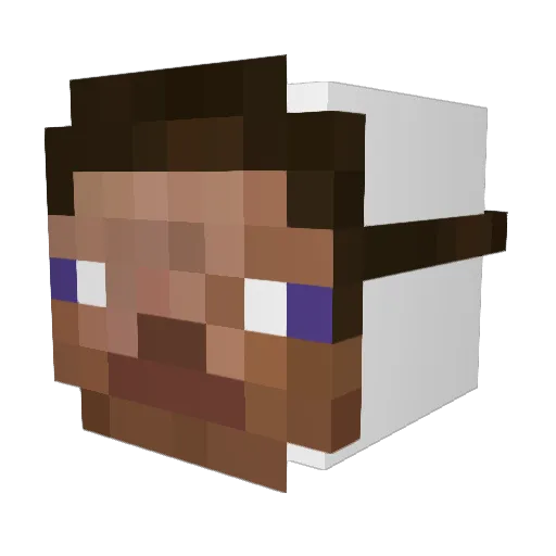 Rascaloup Minecraft avatar head, 3D render