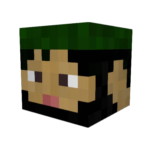 Raschigas Minecraft avatar head, 3D render
