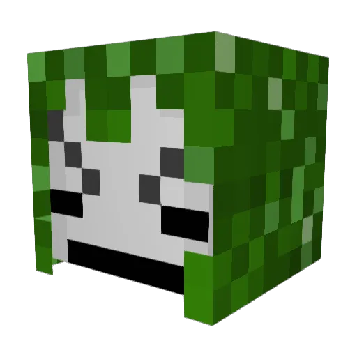 Rasckal Minecraft avatar head, 3D render