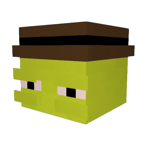 RasenRamen Minecraft avatar head, 3D render