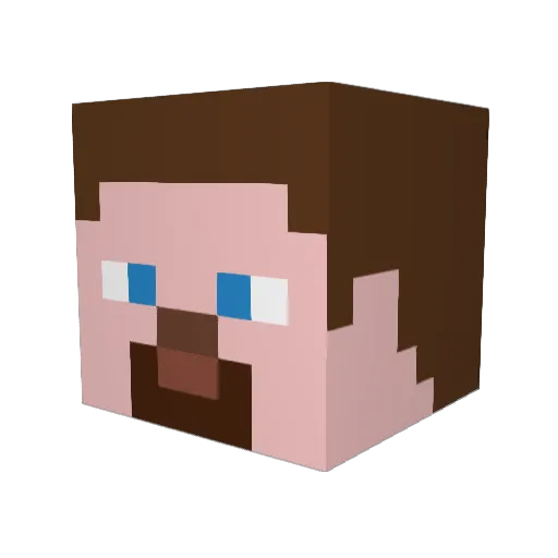 Rash_00 Minecraft avatar head, 3D render