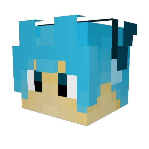 Rasha8002 Minecraft avatar head, 3D render