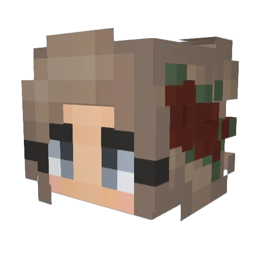 Rashad48 Minecraft avatar head, 3D render
