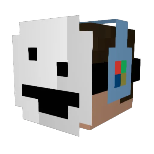 Rashdical Minecraft avatar head, 3D render