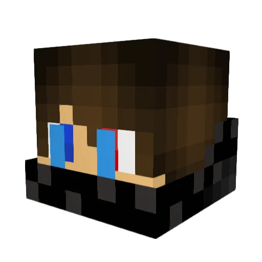 RashidEA Minecraft avatar head, 3D render