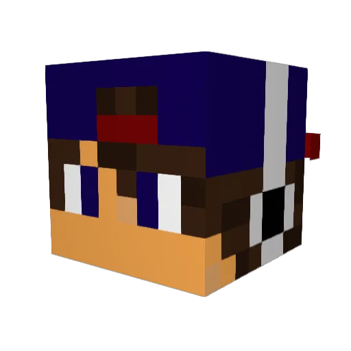 Rashidal Minecraft avatar head, 3D render