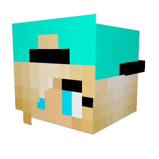 Rasima9 Minecraft avatar head, 3D render