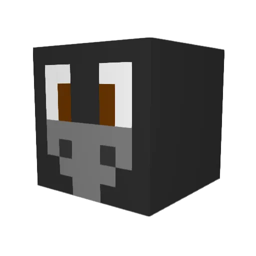 Raskbuck Minecraft avatar head, 3D render