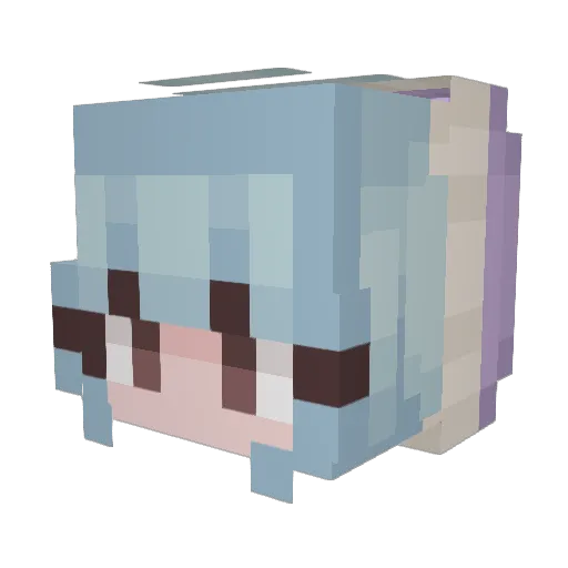 Raskhl Minecraft avatar head, 3D render