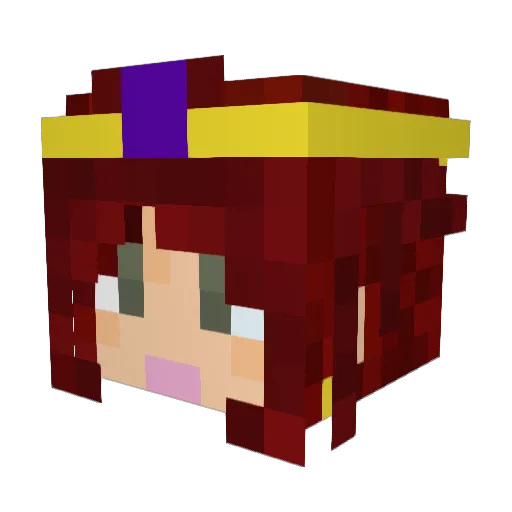 Raskilta Minecraft avatar head, 3D render
