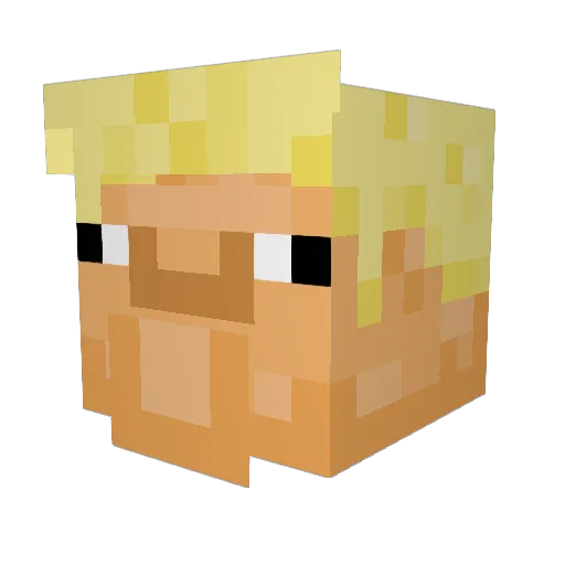 Rasmarie Minecraft avatar head, 3D render