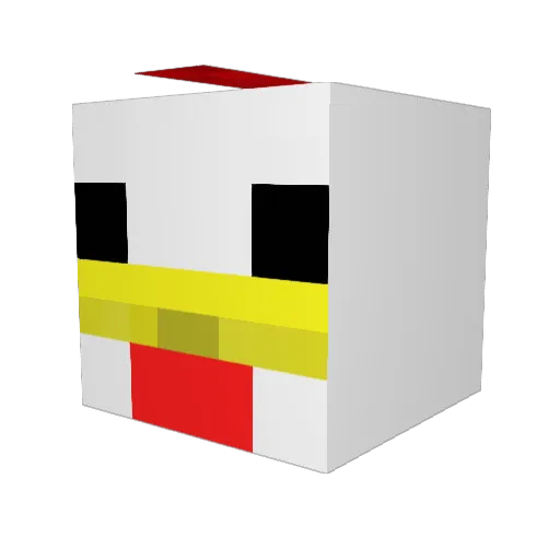 Rasmis Minecraft avatar head, 3D render