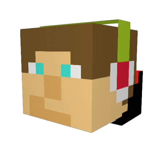 Rasmon123 Minecraft avatar head, 3D render