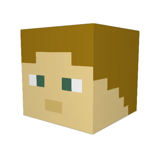 Rasmus23450 Minecraft avatar head, 3D render
