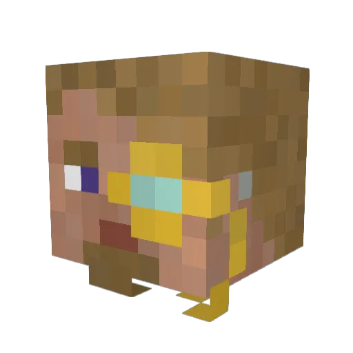 RasmusTheE Minecraft avatar head, 3D render