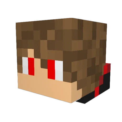 Rasmus_master Minecraft avatar head, 3D render