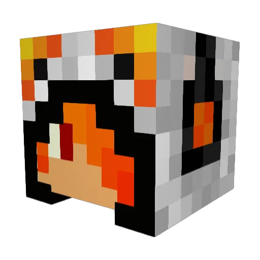 Rasmusbjmus Minecraft avatar head, 3D render