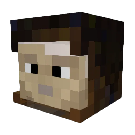 Rasmustheminer87 Minecraft avatar head, 3D render