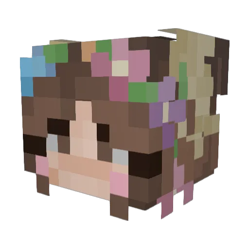 RaspLemonade Minecraft avatar head, 3D render