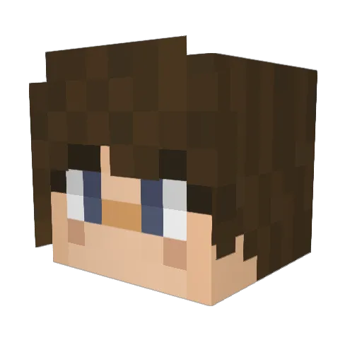 Raspar90 Minecraft avatar head, 3D render