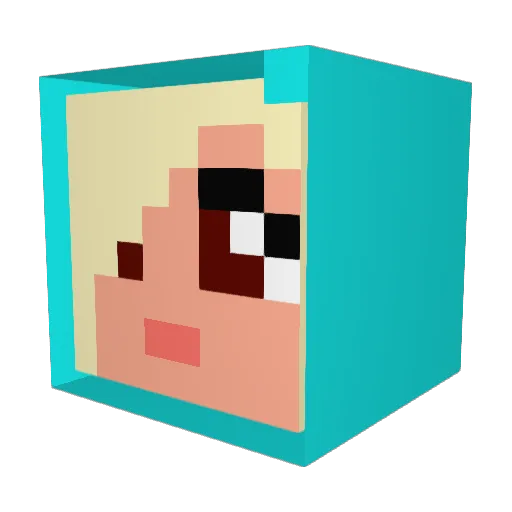 Raspberry239 Minecraft avatar head, 3D render
