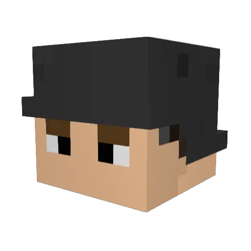 RaspberryDude Minecraft avatar head, 3D render
