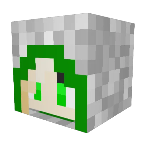 RaspberryEspeon Minecraft avatar head, 3D render
