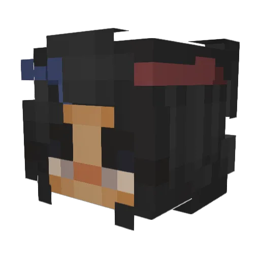 RaspberryRyder Minecraft avatar head, 3D render