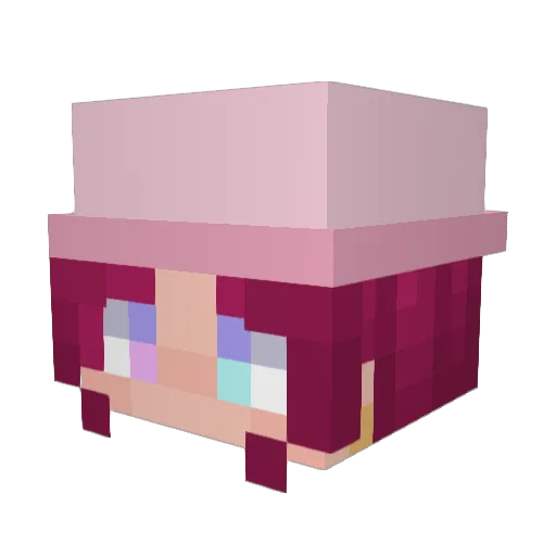Raspberryyy Minecraft avatar head, 3D render