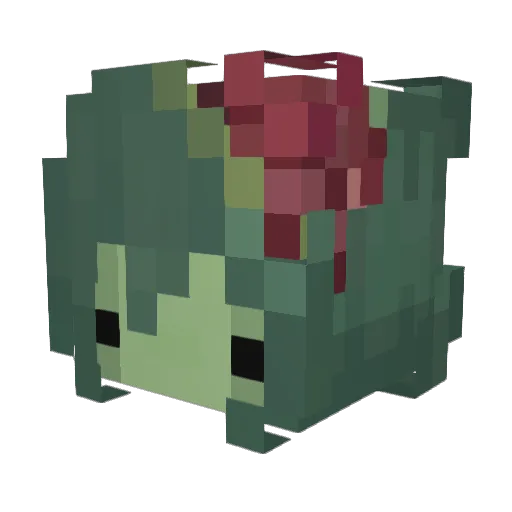 Raspberyr Minecraft avatar head, 3D render