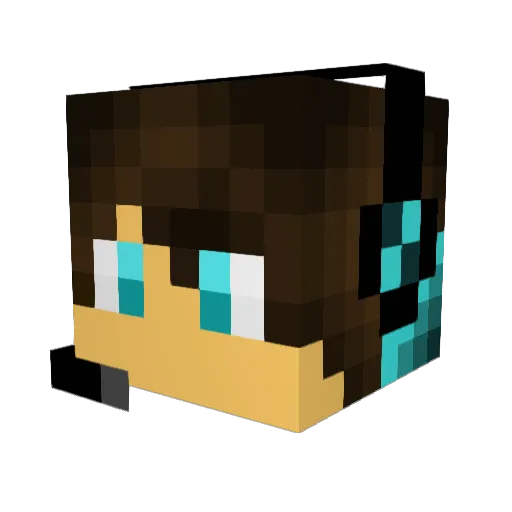 RaspingElm Minecraft avatar head, 3D render