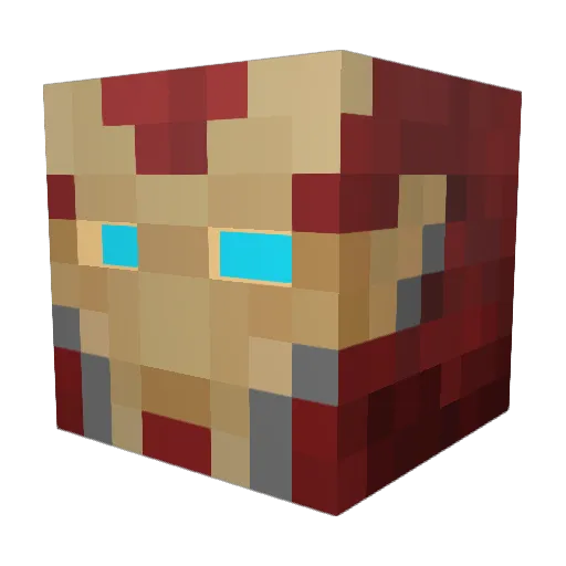Rasputin01uk Minecraft avatar head, 3D render