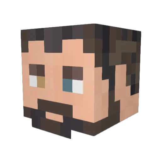Rasputin___ Minecraft avatar head, 3D render