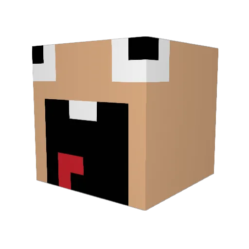 Rassi08 Minecraft avatar head, 3D render